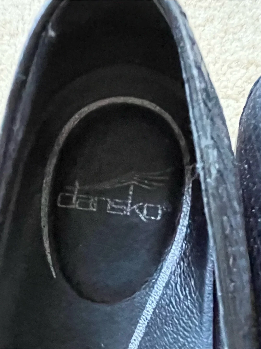 Dansko Women’s Black Leather Faux Snakeskin Mary Jane Flats - Size 40 - VGUC